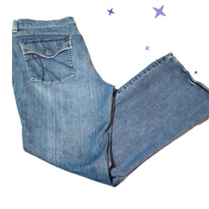NY & Co 14 bootcut platinum flap pocket jeans